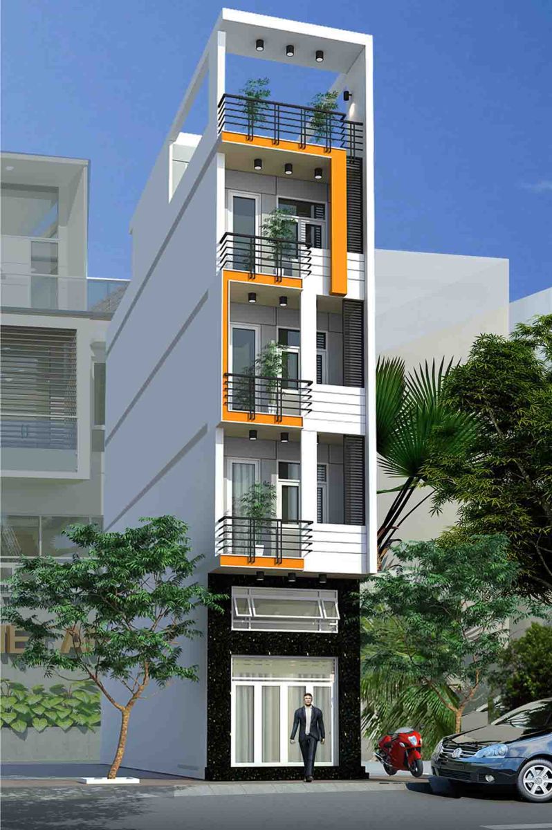 nhà 6 tầng có thang máy