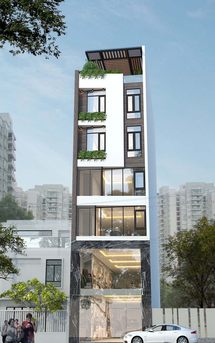 nhà 6 tầng có thang máy