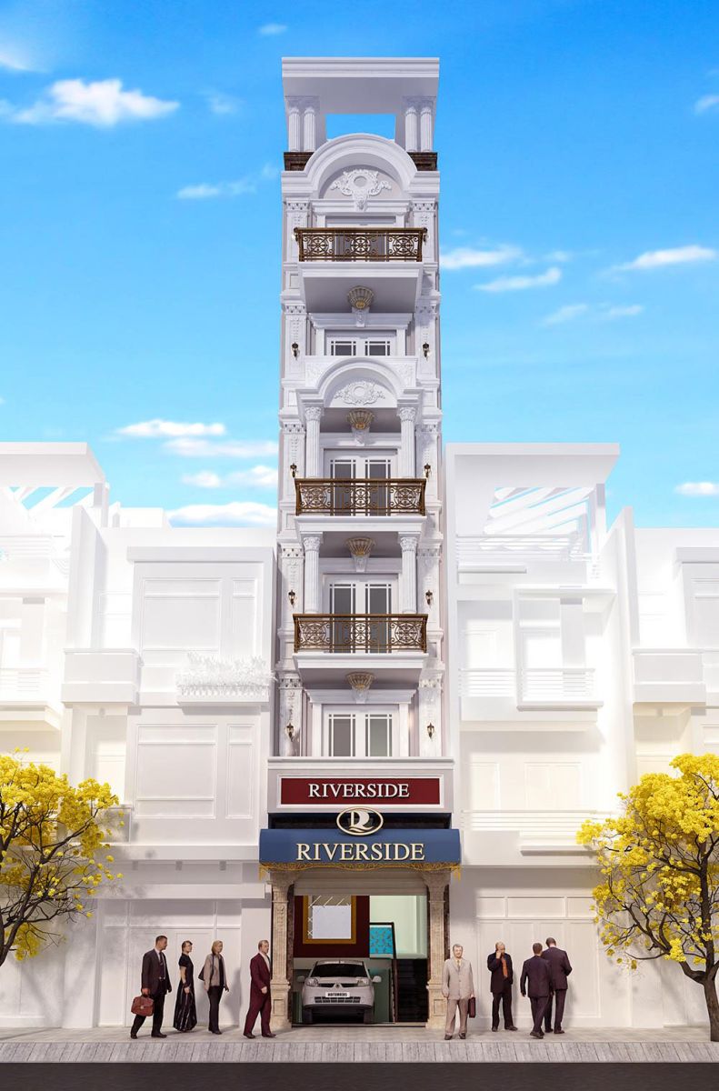 nhà 6 tầng có thang máy