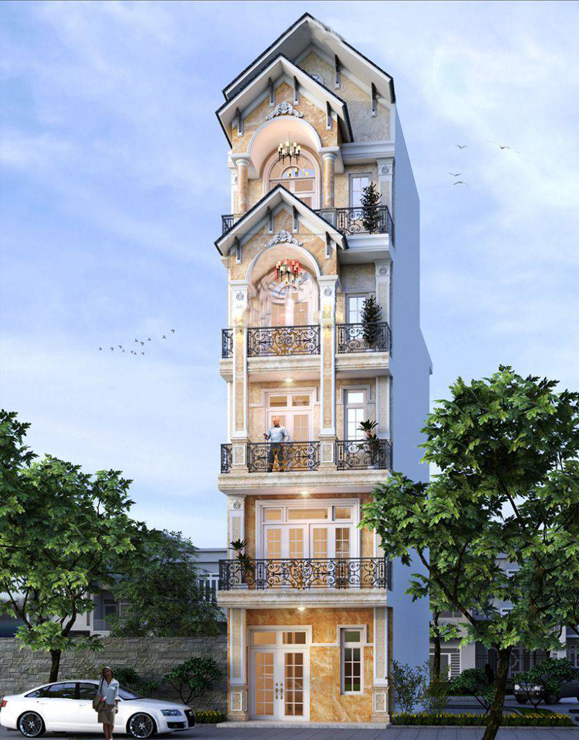 nhà 6 tầng có thang máy