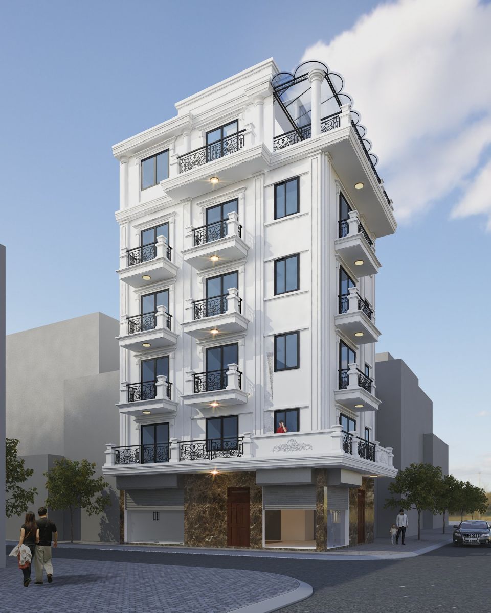 nhà 6 tầng có thang máy