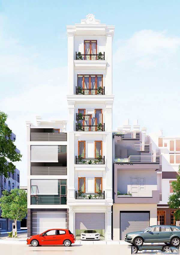 nhà 6 tầng có thang máy