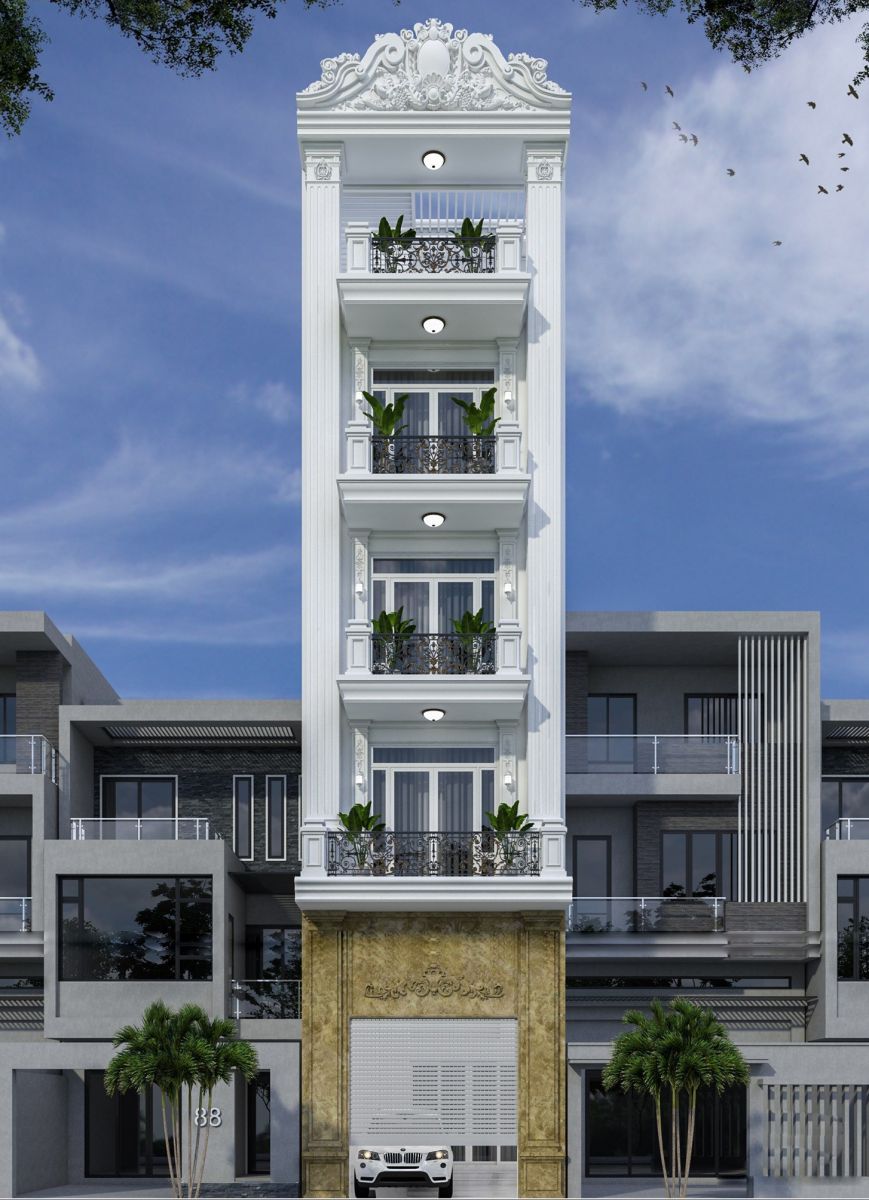 nhà 6 tầng có thang máy