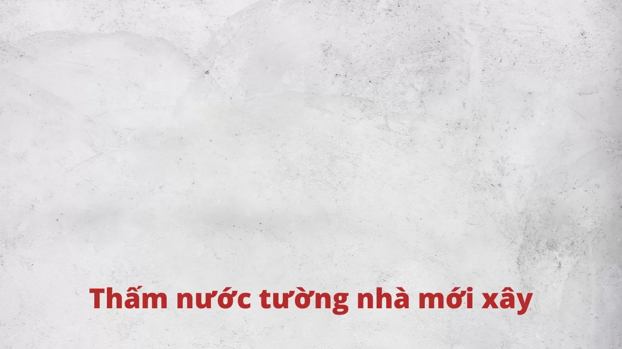 Hiện tượng thấm nước tường nhà mới xây