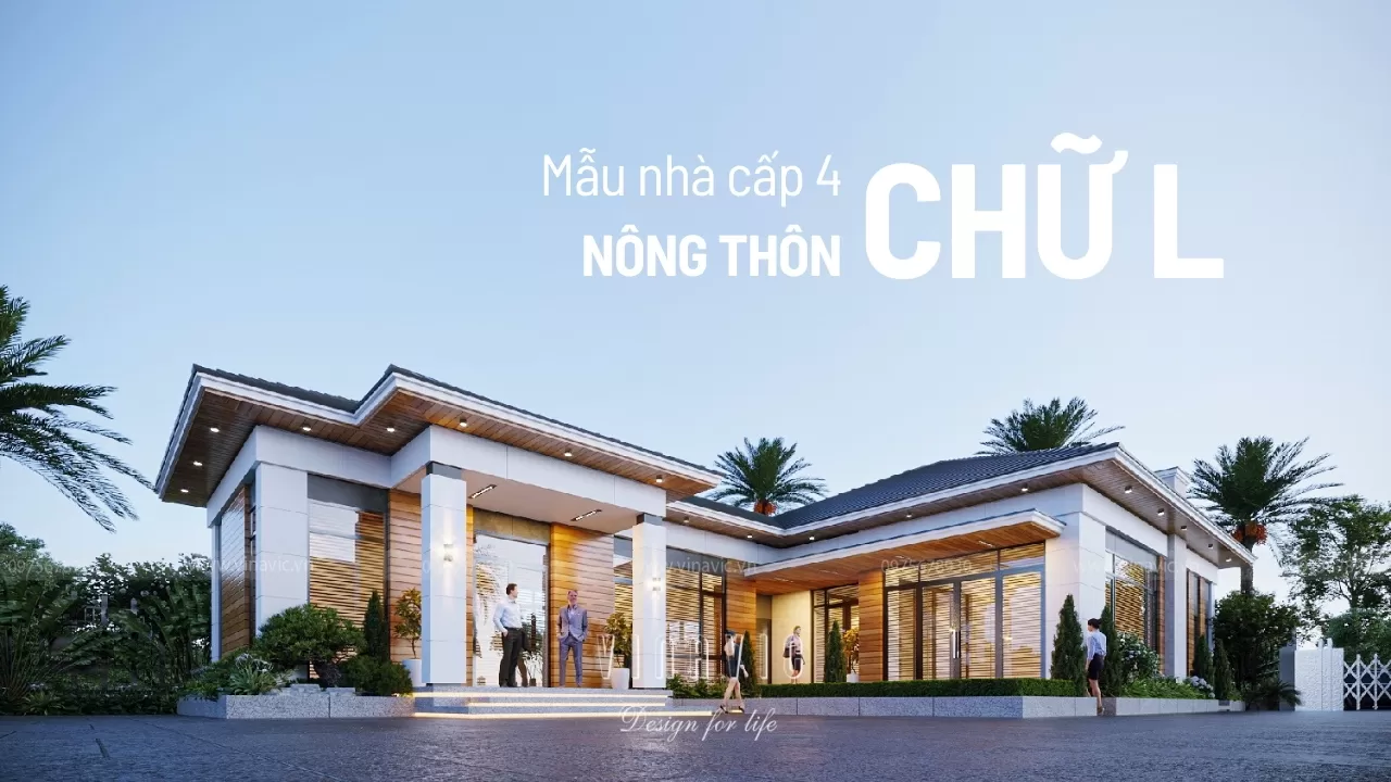 55+ Mẫu nhà cấp 4 nông thôn chữ L đẹp, tiện nghi nhất 2025