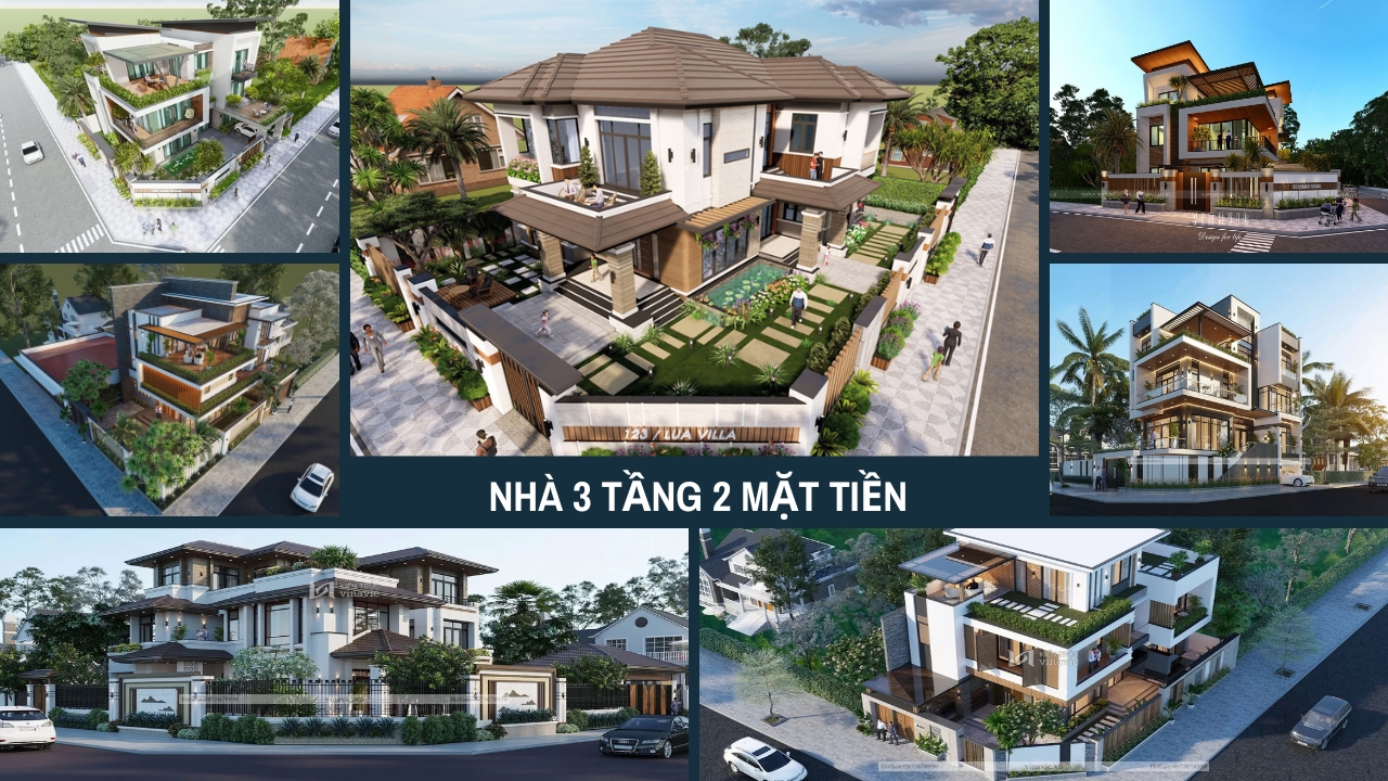 Chi phí xây dựng nhà phố 3 tầng 2 mặt tiền 2025