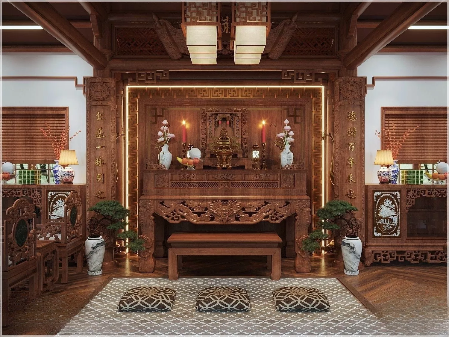 tại sao cần tuân thủ quy tắc thiết kế phòng thờ