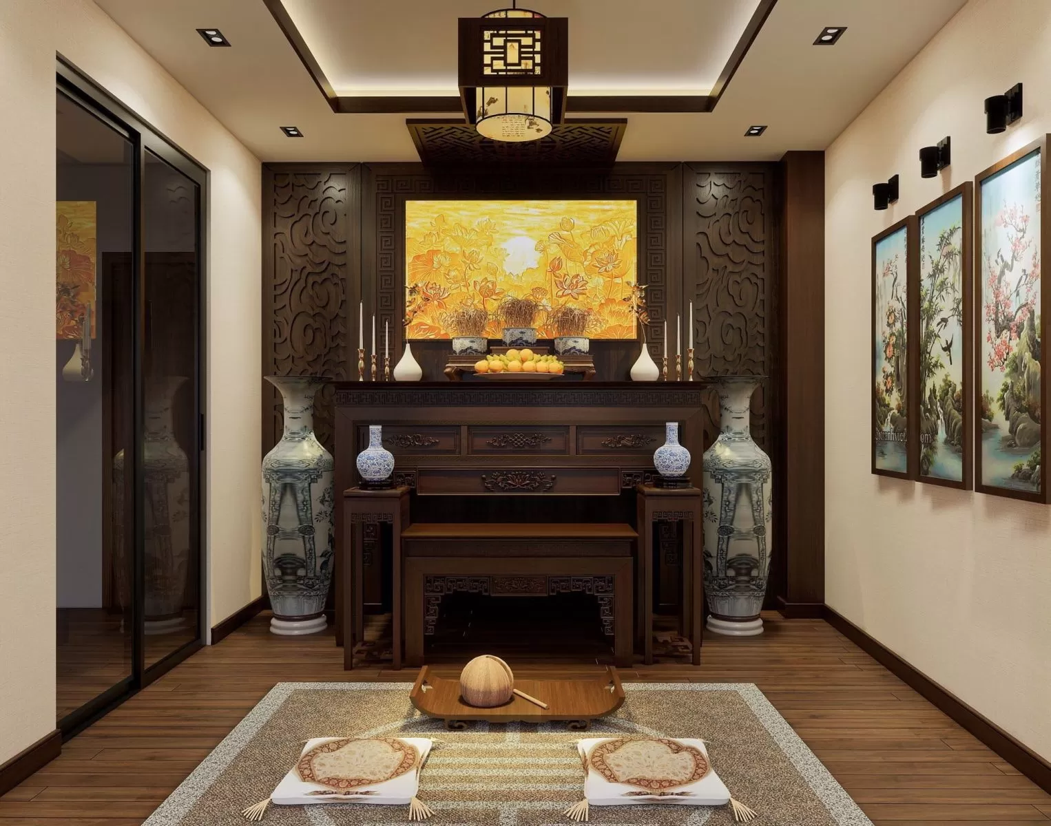 Vị trí đặt bàn thờ với biệt thự, nhà phố