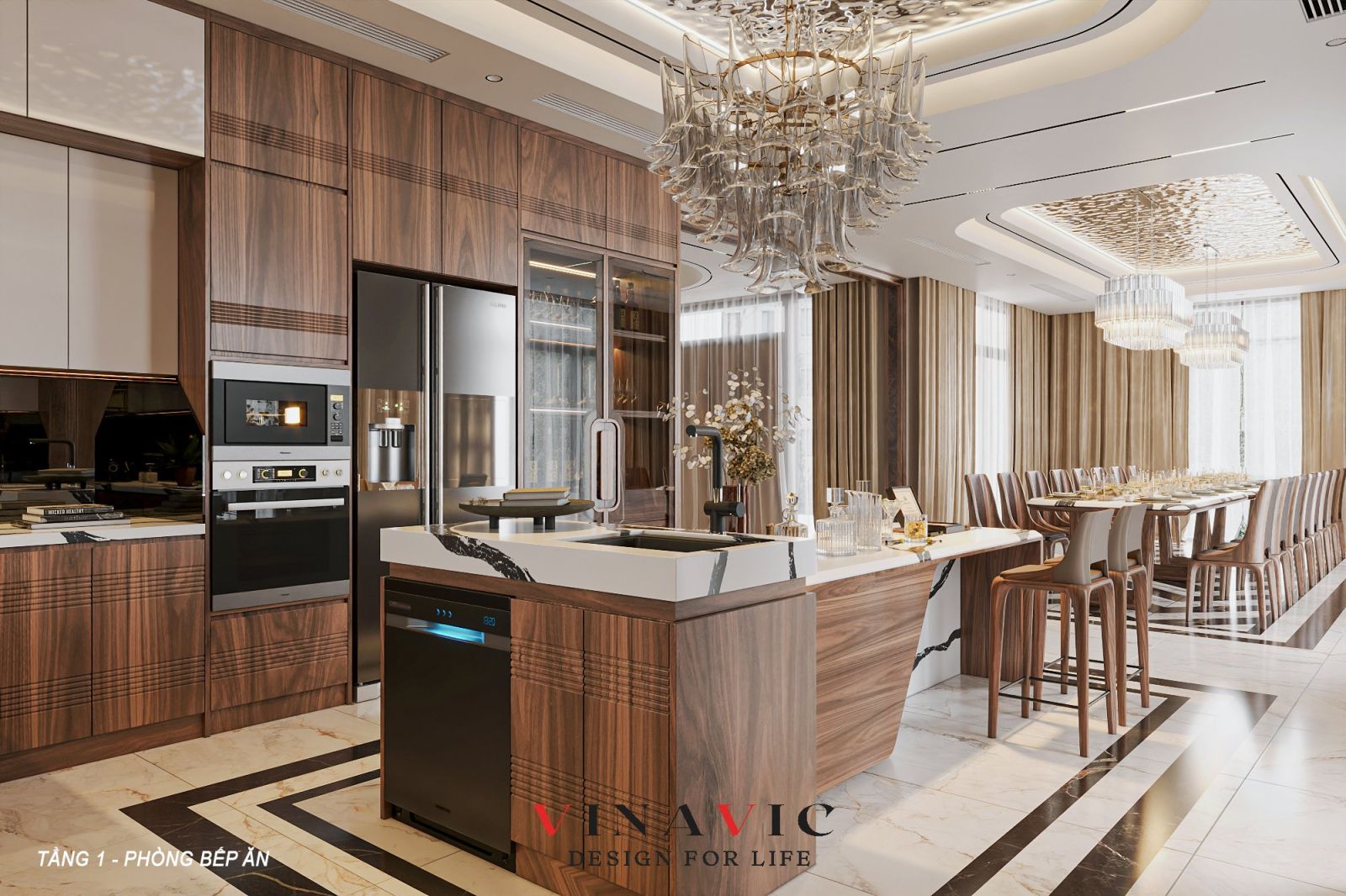 Thiết kế nội thất biệt thự 3 tầng 17 x 13m (CĐT: Mr Thành - Quảng Ninh) NT2329