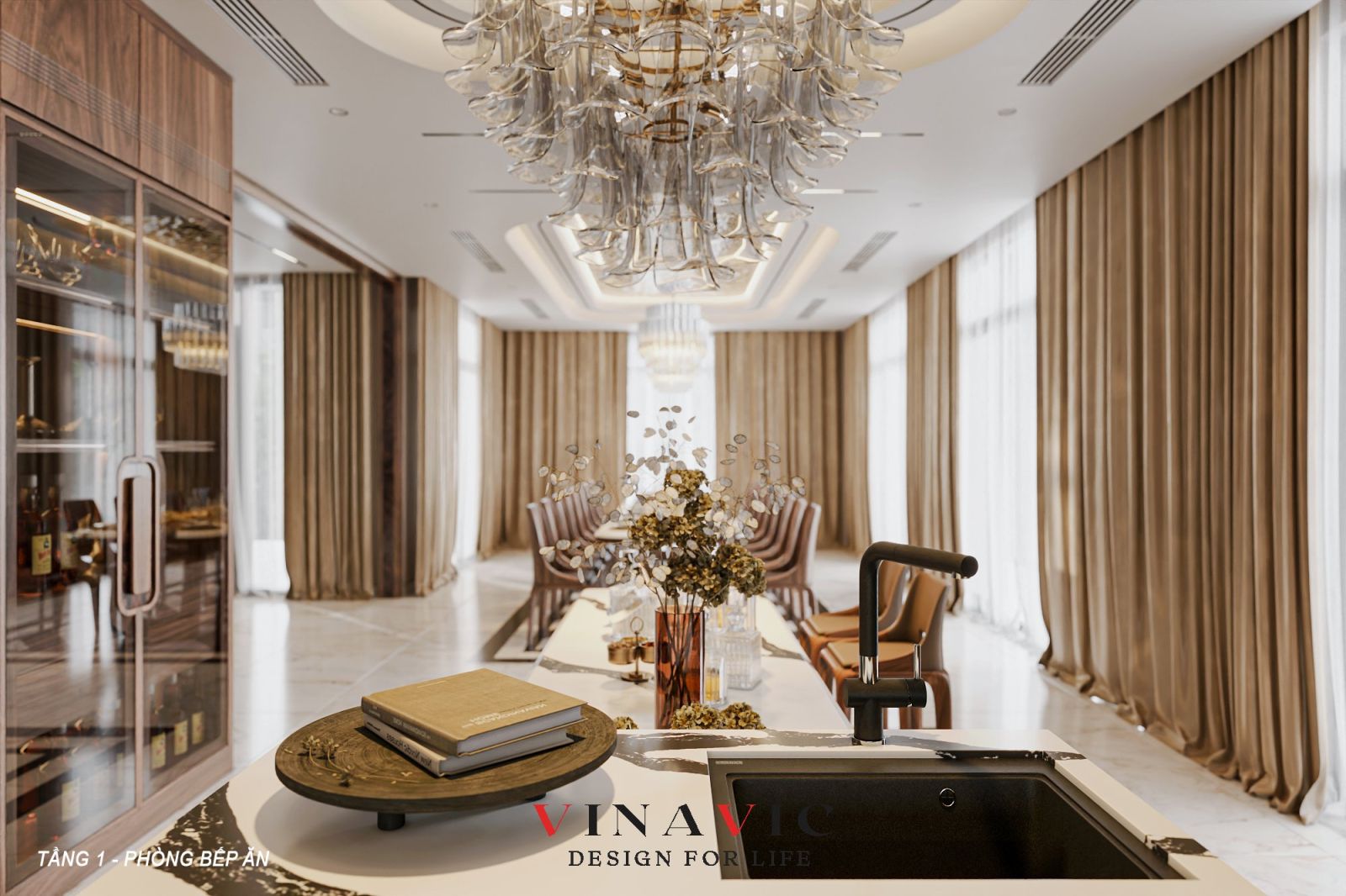 Thiết kế nội thất biệt thự 3 tầng 17 x 13m (CĐT: Mr Thành - Quảng Ninh) NT2329