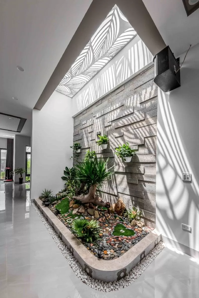 Gợi ý bố trí giếng trời kết hợp cầu thang