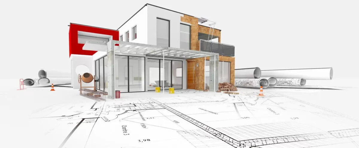 Bản vẽ thiết kế kiến trúc nhà 2 tầng