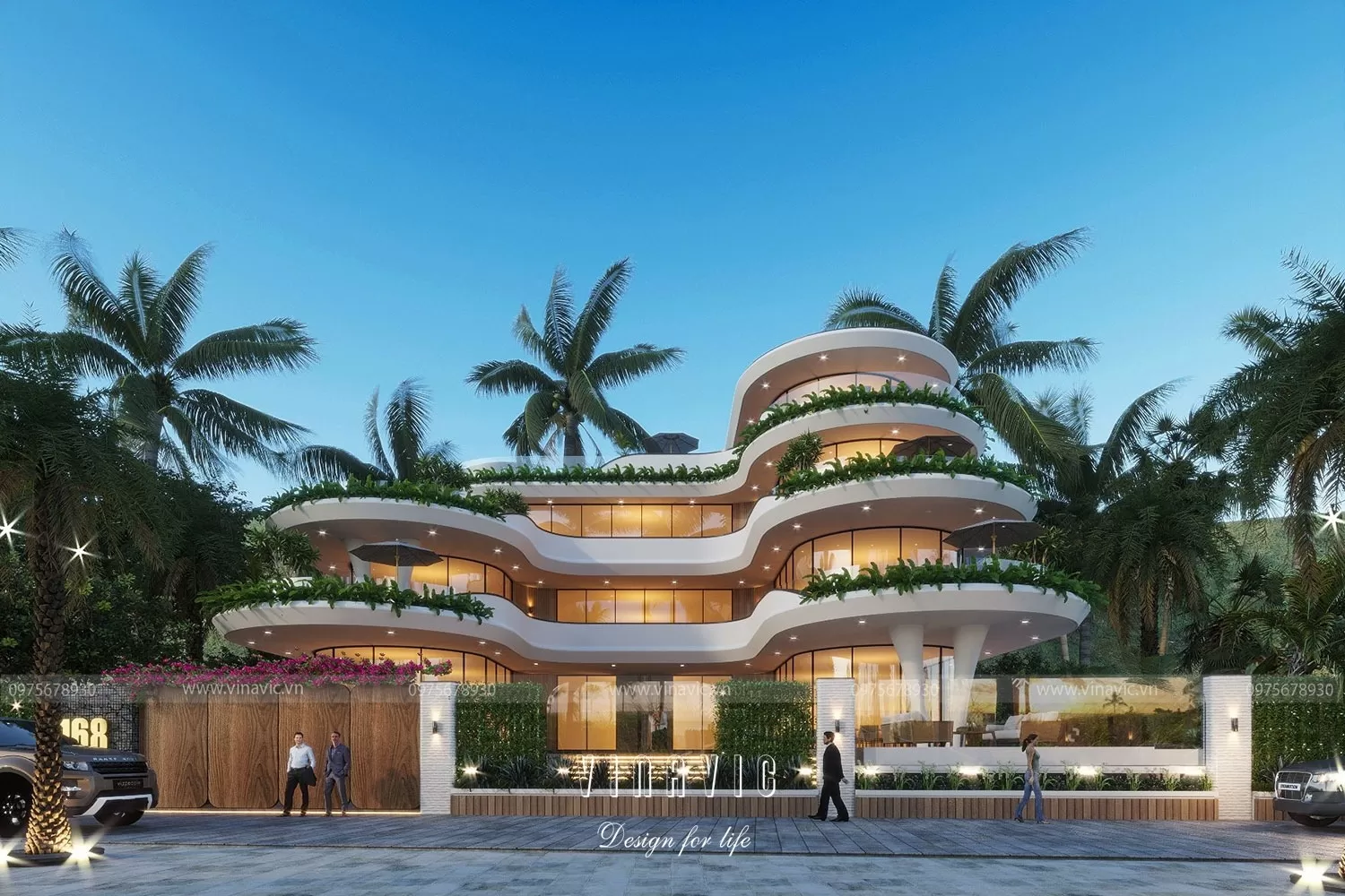 Mẫu thiết kế biệt thự nghỉ dưỡng ven biển hiện đại sang trọng