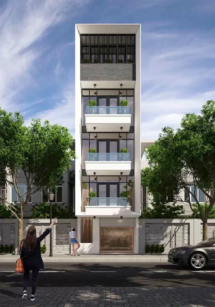  Dự toán chi phí xây nhà 5 tầng mặt tiền 4m chi tiết nhất