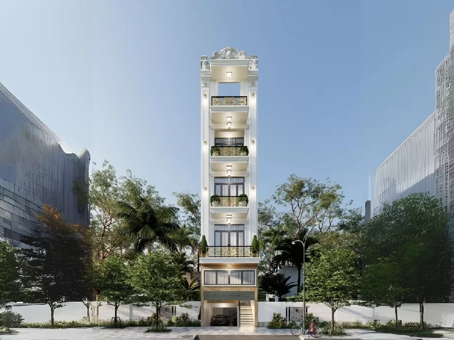 Nhà 5 tầng nhỏ gọn nhưng tràn ngập ánh sáng và gió trời