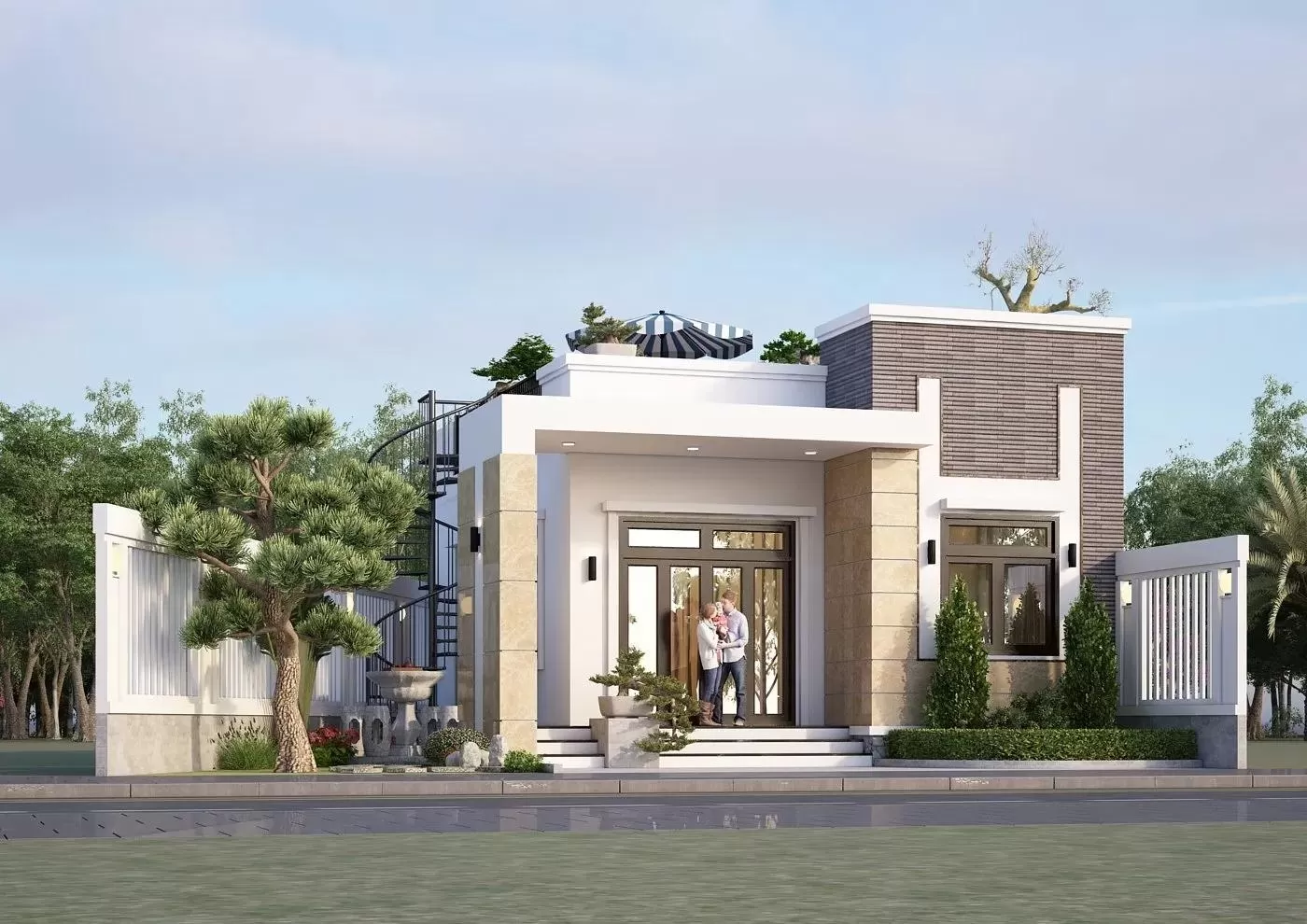 Xây nhà 1 tầng 500 triệu mái bằng