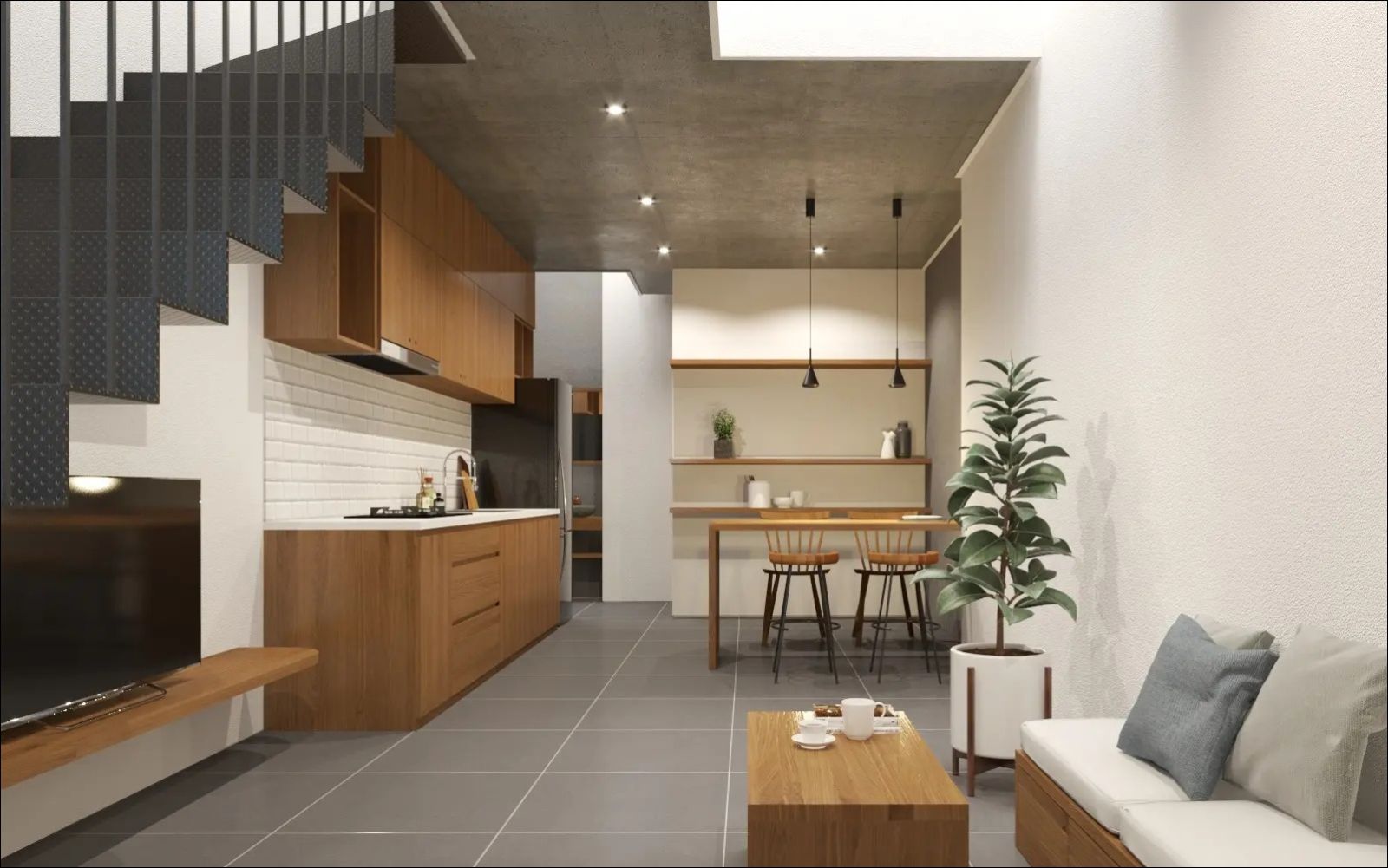 Nội thất được thiết kế gọn gàng, linh hoạt để dễ dàng thay đổi công năng khi cần.