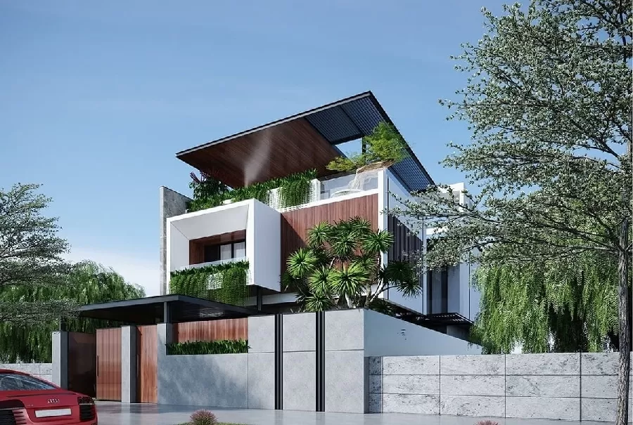 Mẫu nhà ngang 12m sâu 7m