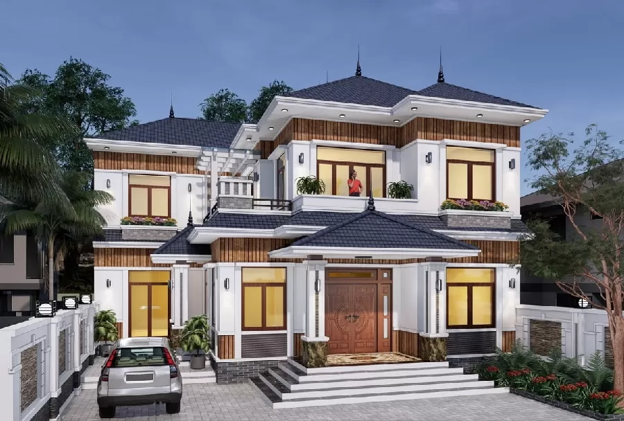 Mẫu nhà ngang 12m sâu 7m