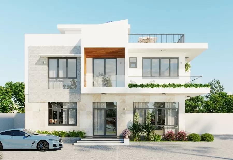 Mẫu nhà ngang 12m sâu 7m