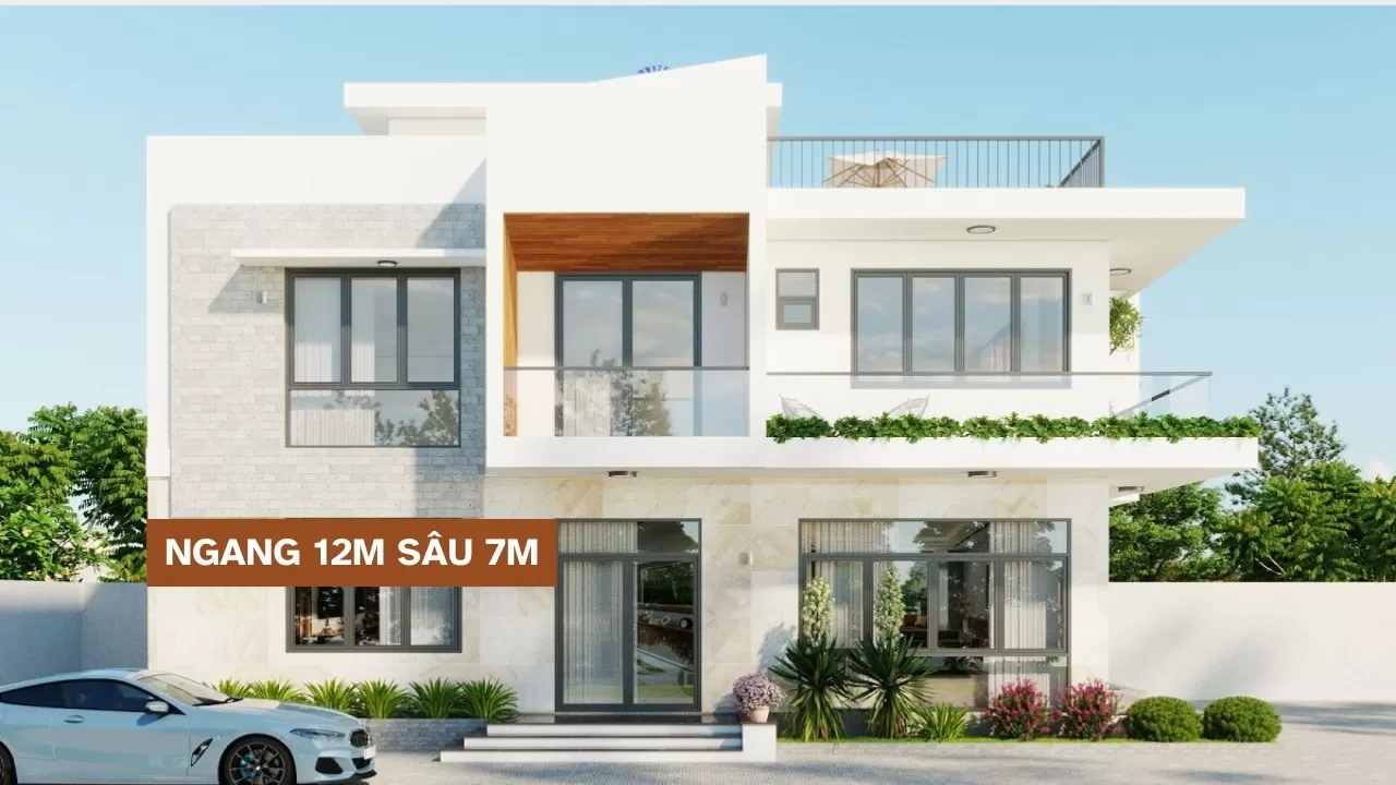 69+ Mẫu nhà ngang 12m sâu 7m tiện nghi và sang trọng