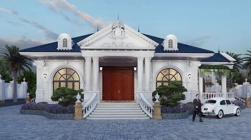 Thiết kế nhà ống 1 tầng kiểu Pháp, đặc biệt phù hợp cho những khu vực nông thôn, mang đến sự gần gũi và ấm cúng.