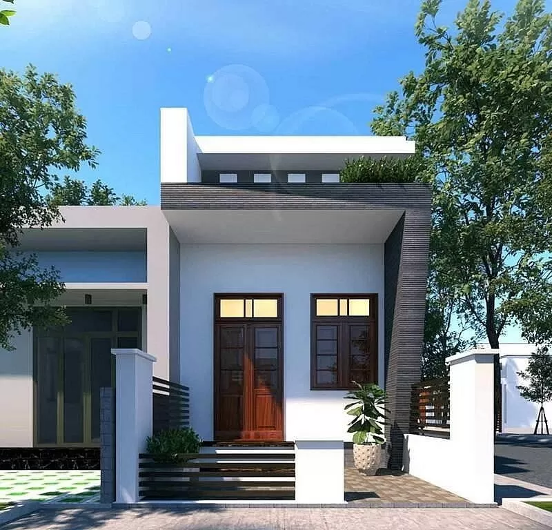 Mẫu nhà nhỏ gọn nhưng vẫn đầy đủ công năng, phù hợp cho gia đình nhỏ.