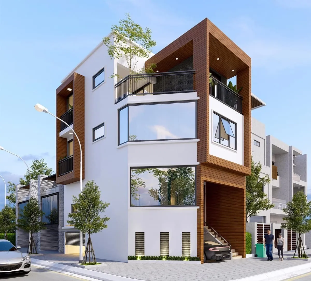 Mẫu nhà 2 tầng 6x13m