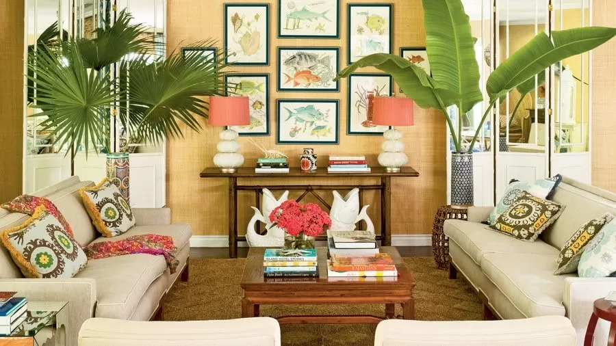 Trang trí bằng các loại cây đặc trưng của vùng nhiệt đới