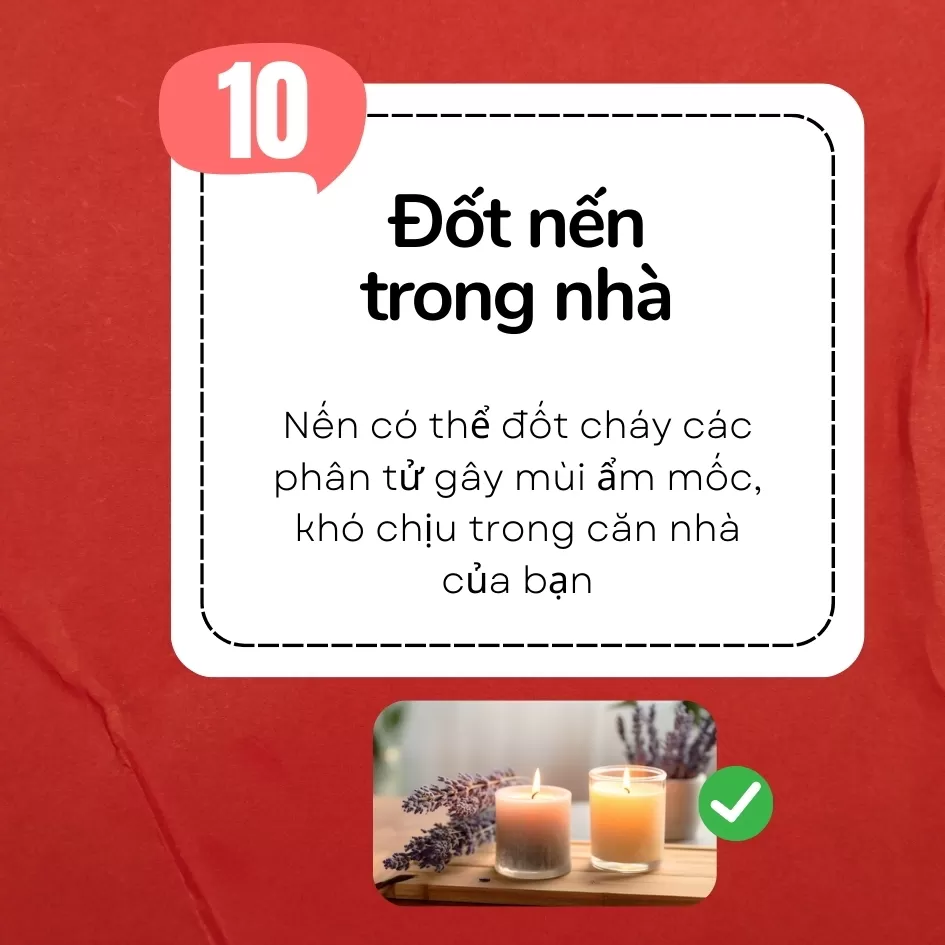 Đốt nến trong nhà