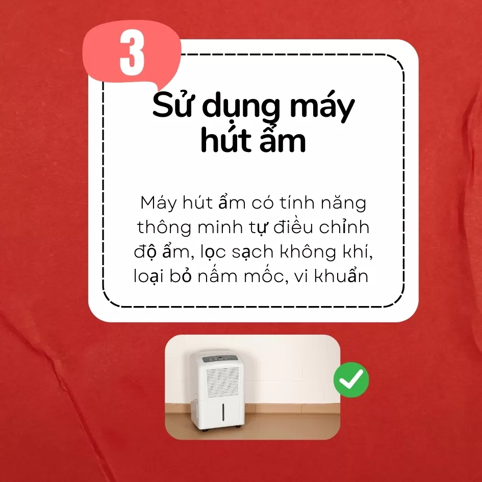 Sử dụng máy hút ẩm