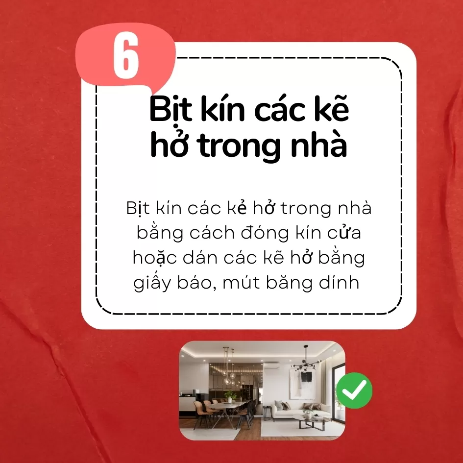 Bịt kín các kẽ hở trong nhà