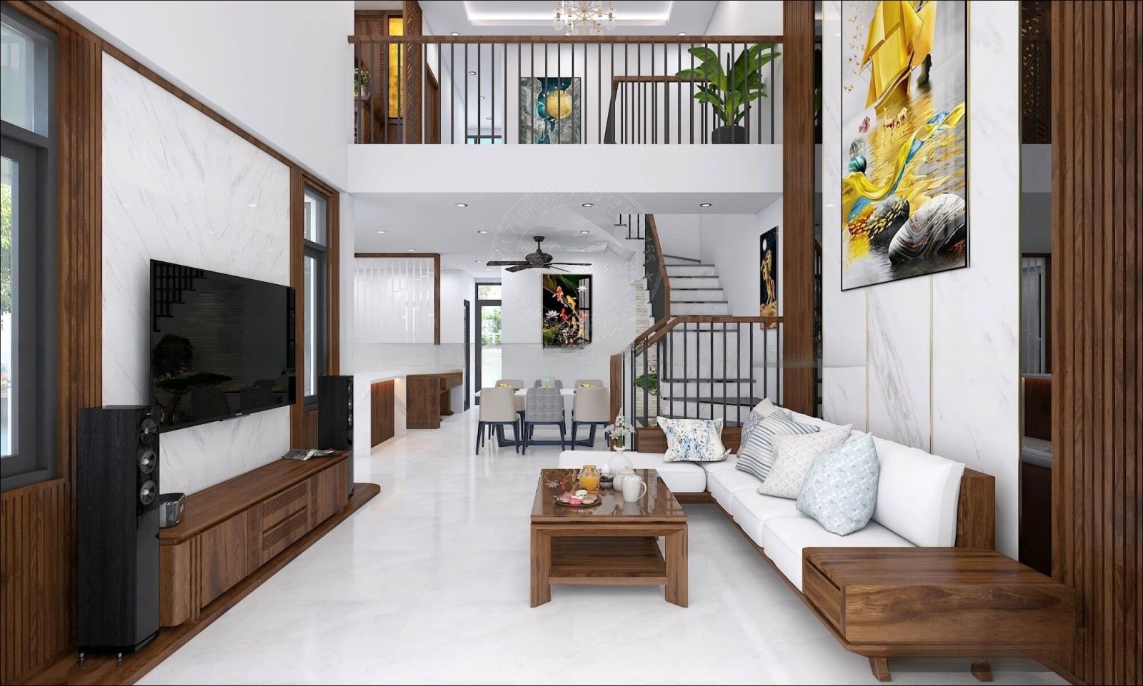 Ưu điểm nổi bật của cầu thang nhà lệch tầng