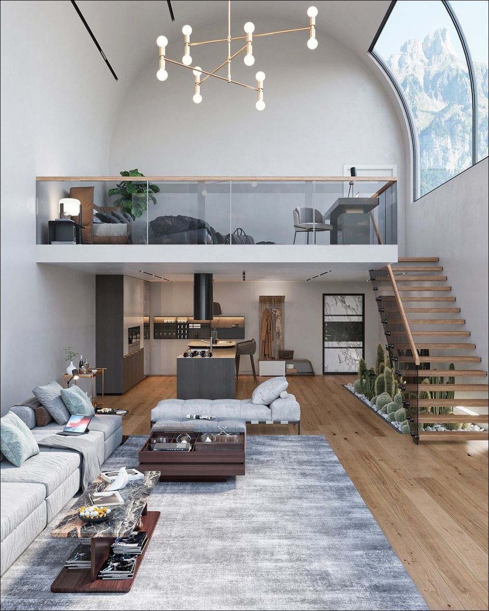 Bố trí gác lửng nếu chiều cao cho phép