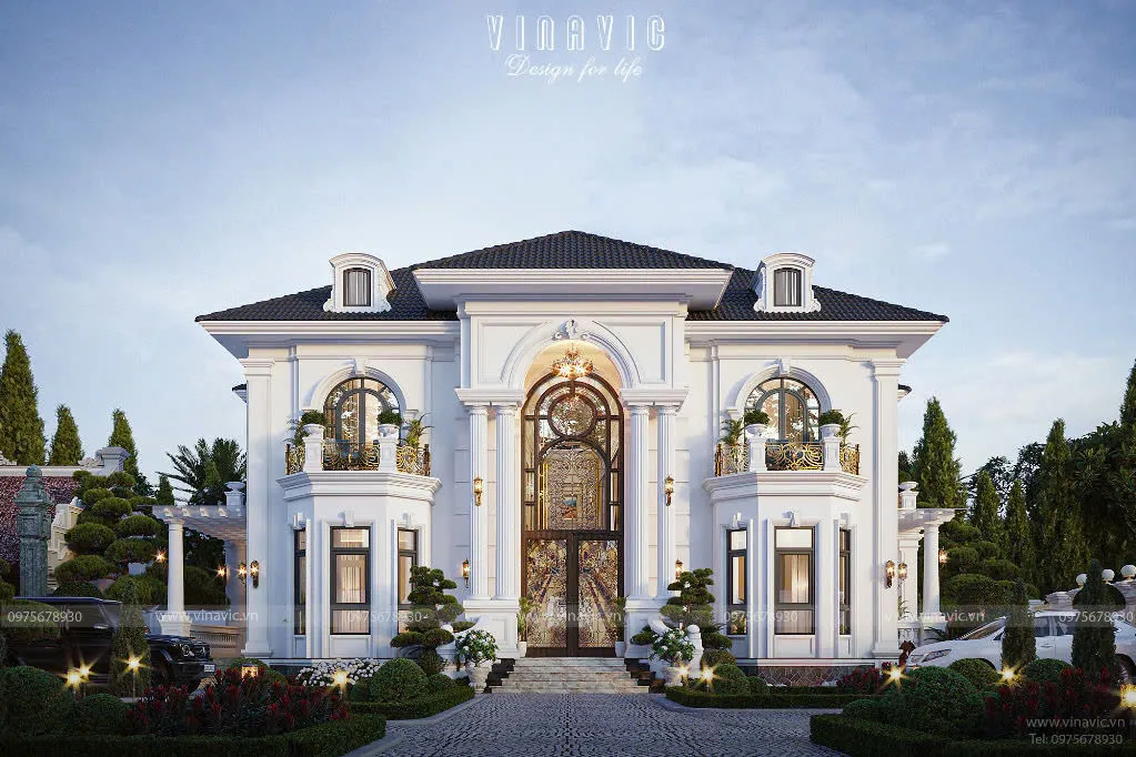 Biệt thự mái ngói nhật tân cổ điển