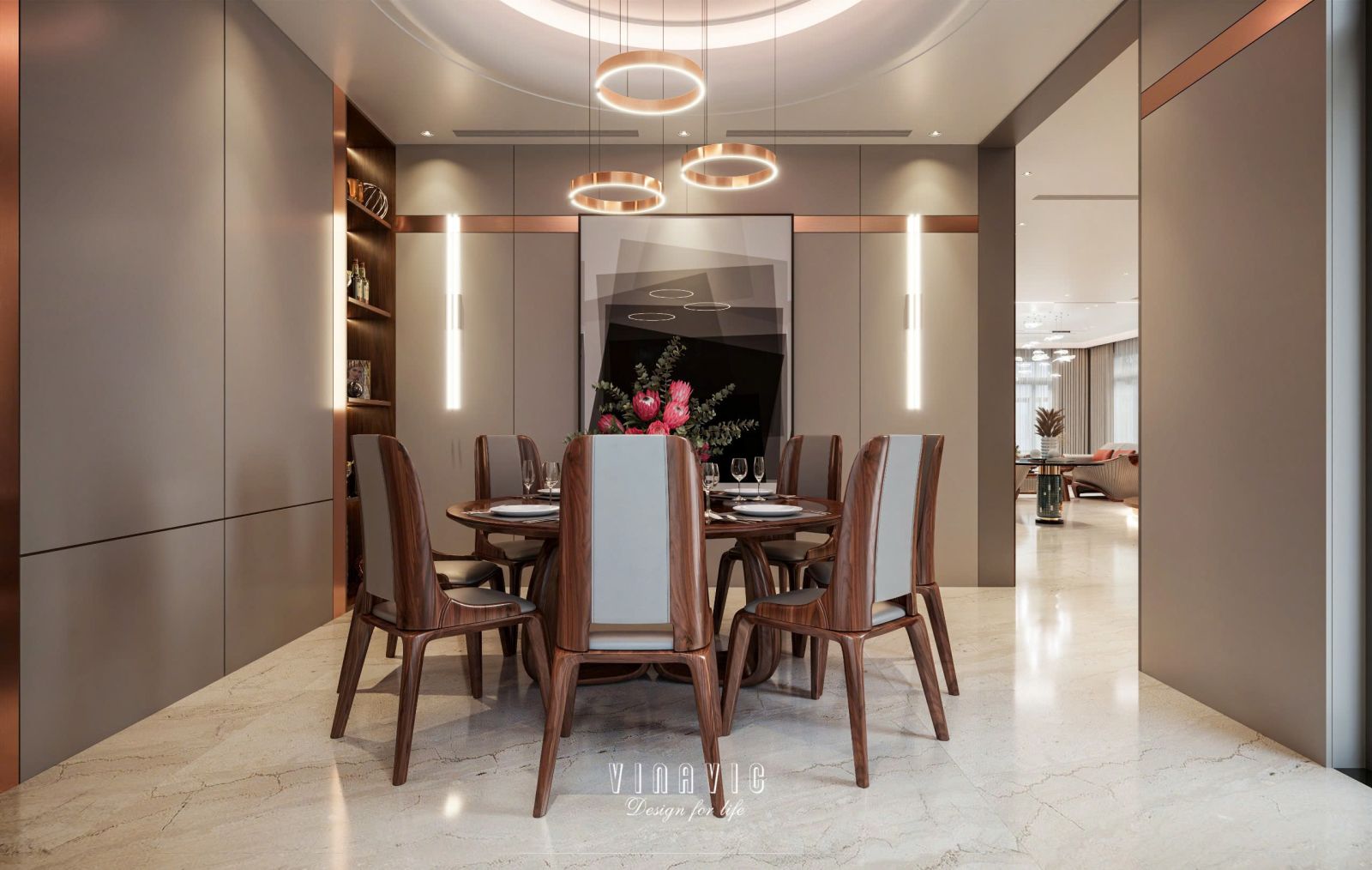 Mẫu thiết kế nội thất biệt thự hiện đại siêu sang 4 tầng 22x17m NT2334