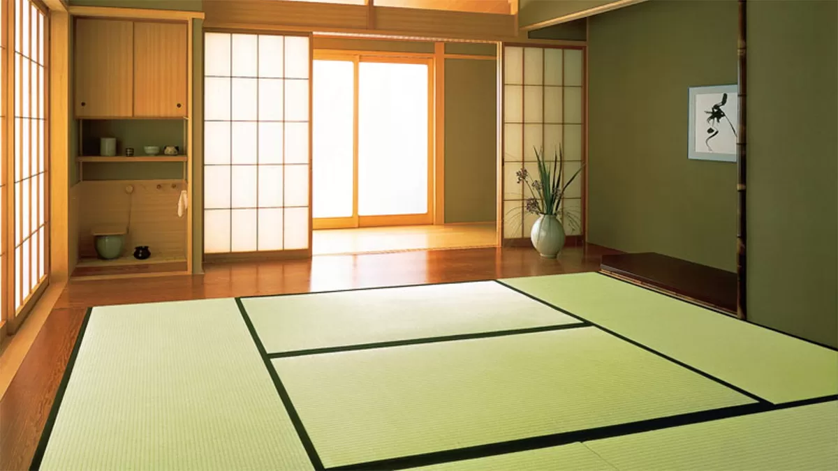 Chiếu Tatami thường được sử dụng trong nội thất Japan