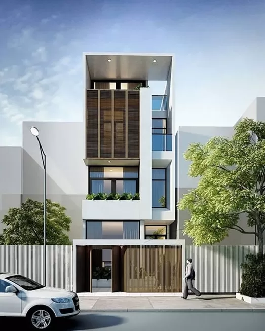 Mẫu thiết kế nhà lệch tầng 4.5 x18​m quy mô 3 tầng 1 tum