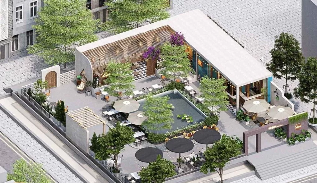 Thiết kế quán cà phê theo phong cách hiện đại