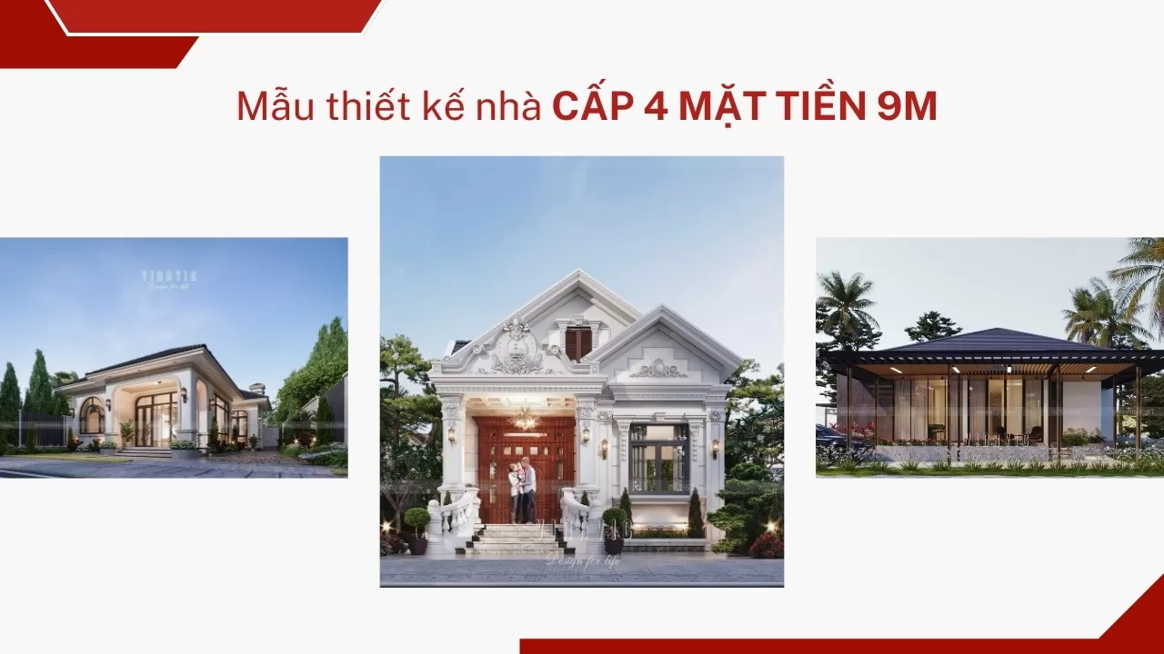 Tổng hợp mẫu thiết kế nhà cấp 4 mặt tiền 9m đẹp có bản vẽ công chi tiết