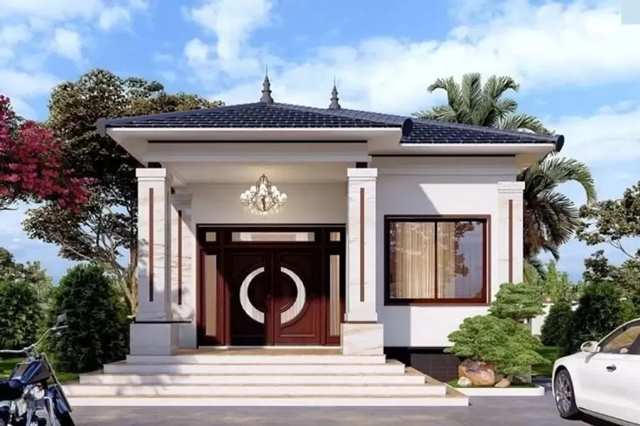 Thiết kế nhà 6.5 x13m 1 tầng không gian sống thoáng đãng