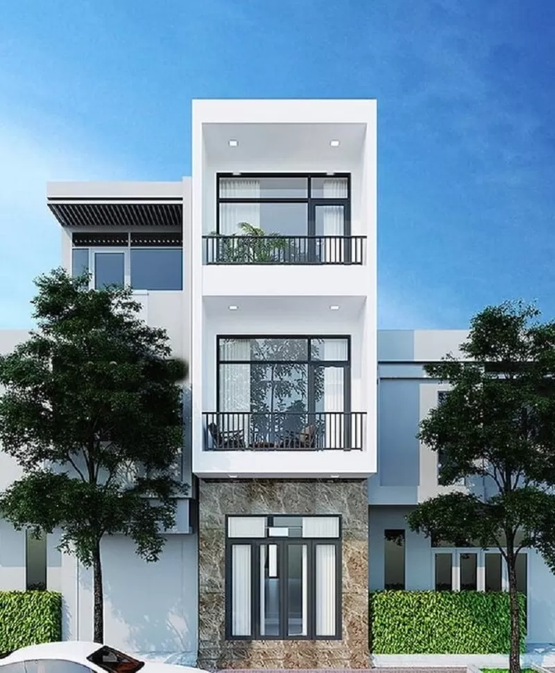 Thiết kế nhà ngang 3m dài 15m hiện đại