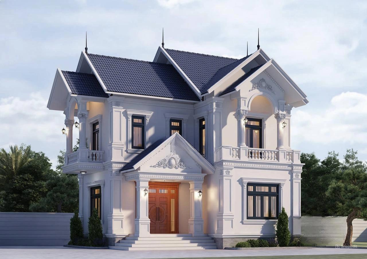 Chi phí xây nhà mái thái ngang 8m 2 tầng
