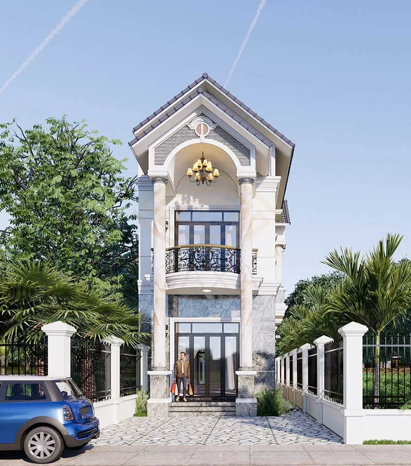 Nhà phố 5x15m mái Thái tân cổ điển đẹp