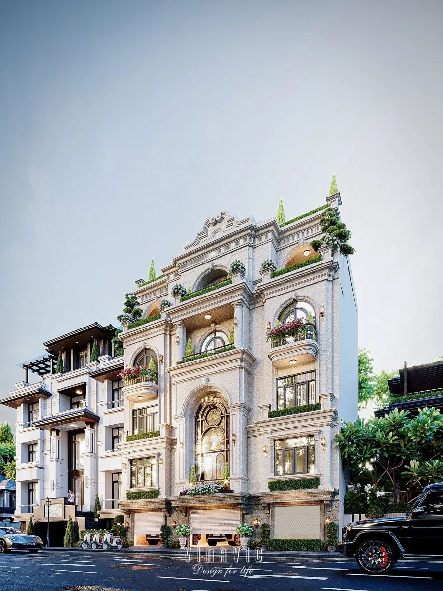 Biệt Thự 5 Tầng Tân Cổ Điển Sang Trọng 168m2 (14m x 12m) BT2391