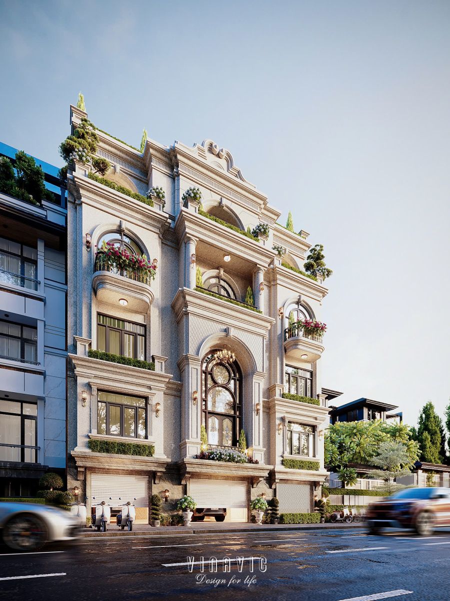 Vẻ đẹp Biệt Thự Tân Cổ Điển 5 Tầng Đẳng Cấp 168m2 BT2391