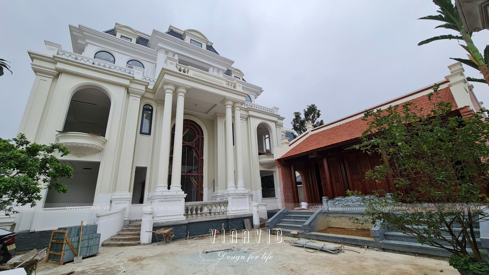 Thi công trọn gói biệt thự 3 tầng tân cổ điển 208m2 (CĐT: Mr Tùng - Thanh Hóa) TCBT2246
