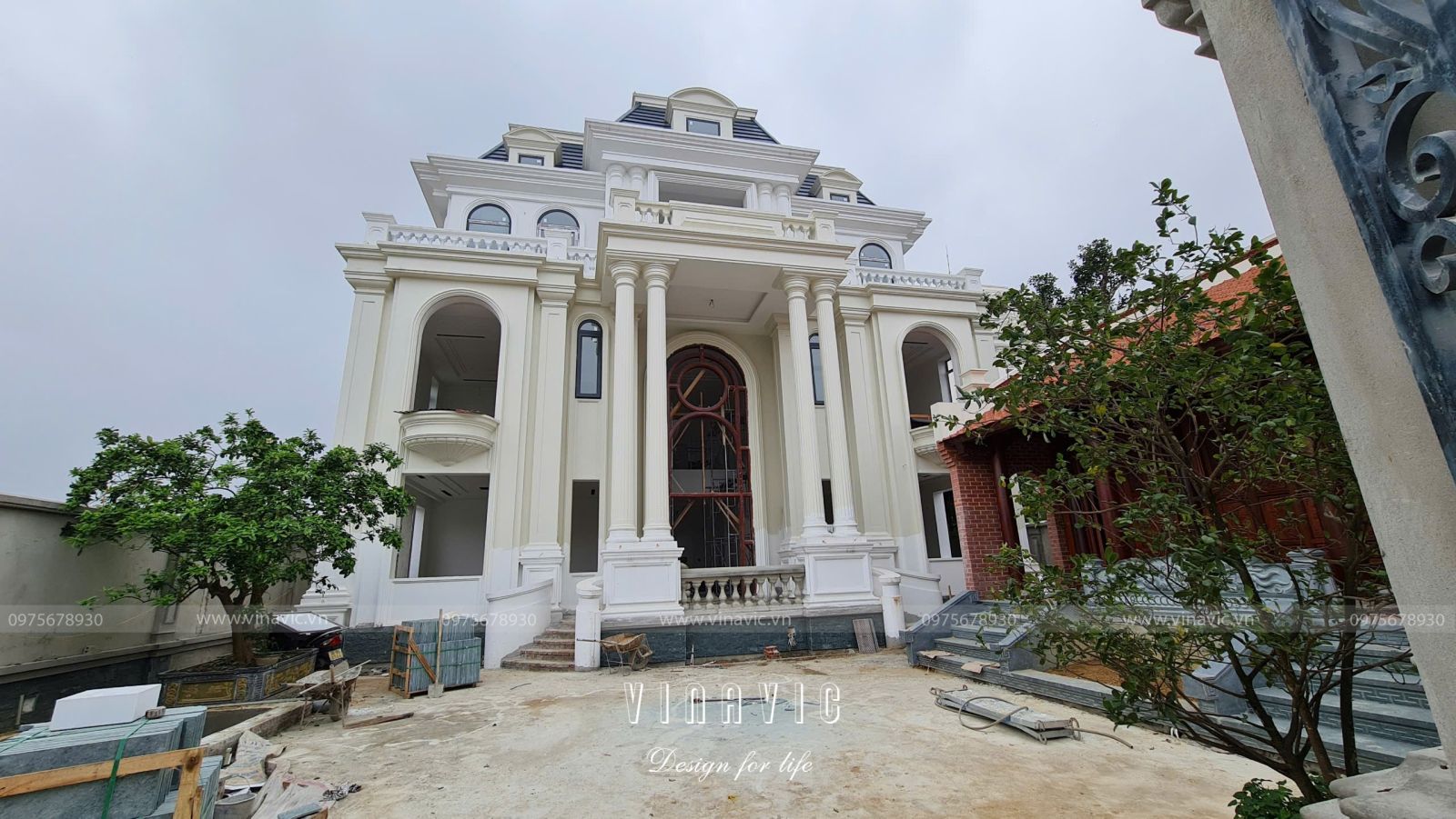 Thi công trọn gói biệt thự 3 tầng tân cổ điển 208m2 (CĐT: Mr Tùng - Thanh Hóa) TCBT2246