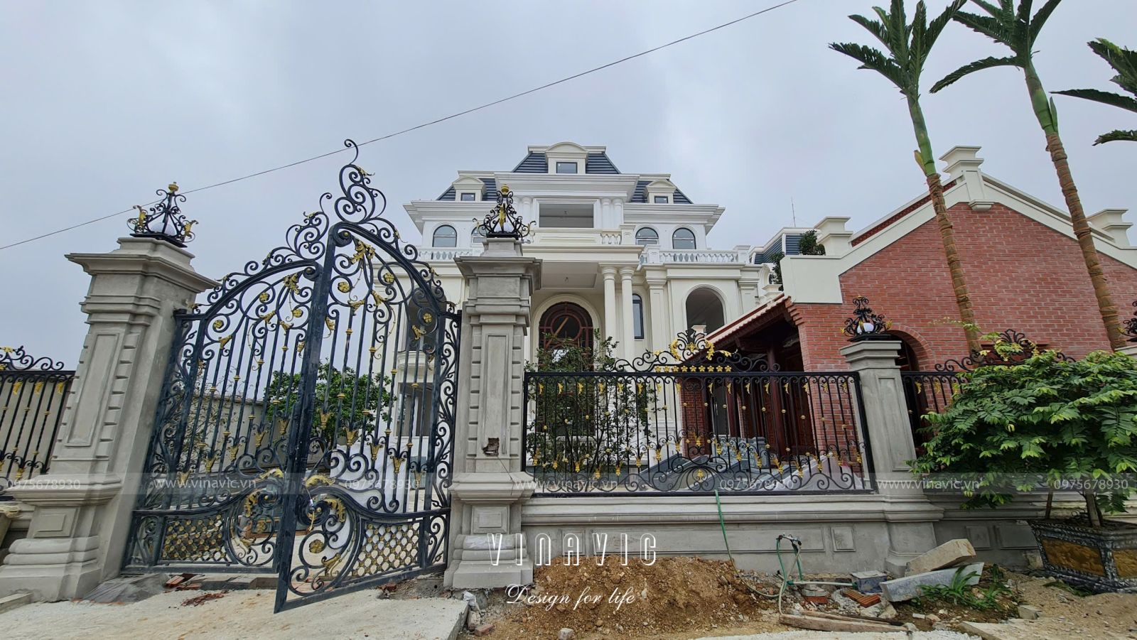 Thi công trọn gói biệt thự 3 tầng tân cổ điển 208m2 (CĐT: Mr Tùng - Thanh Hóa) TCBT2246
