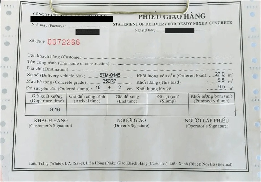 Kiểm tra lại thông tin phiếu giao hàng